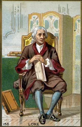Porträt von John Locke (1632 - 1704), englischer Philosoph. Chromolithografie des 19. Jahrhunderts.