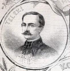 Porträt von László Teleki (1811-1861), ungarischer Schriftsteller und Politiker - Gravur in „The Illustrous World“