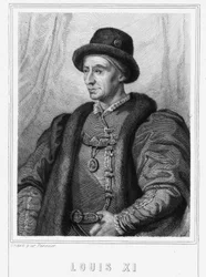 Porträt von Ludwig XI (1423 - 1483), König von Frankreich - in „Histoire des Français“ von Lavallée, Gravur, sd