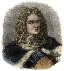 Porträt von Louis de Rouvroy, Herzog von Saint-Simon - französischer Soldat, Diplomat und bekannter Tagebuchschreiber - Porträt von Louis de Rouvroy, Herzog von Saint-Simon (1675-1755) Memorialist