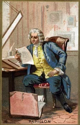 Porträt von Marc de Papillon (1555 - 1599) französischer Dichter. Chromolithographie des 19. Jahrhunderts