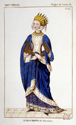 Porträt von Margarete von der Provence (1221 - 1295), Königin von Frankreich.