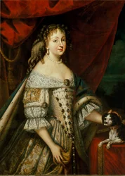 Porträt von Maria Giovanna Battista di Savoia Nemours (Marie Jeanne Baptiste de Savoie-Nemours) (1644-1724), Ehefrau von Carlo Emanuele II. (1634-1675). Anonymes Gemälde. 17. Jahrhundert Turin, Königspalast