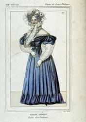 Porträt von Marie Amélie de Bourbon (1782 - 1866), Königin der Franzosen, Ehefrau von Louis Philippe I.
