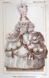 Porträt von Marie Antoinette (1755-1793) Gravur von 1830