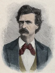 Porträt von Mark Twain (Samuel Langhorne Clemens)