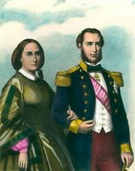 Porträt von Maximilian I. (1832-1867), Kaiser von Mexiko, und seiner Frau Charlotte von Belgien (1840-1927)