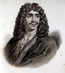 Porträt von Molière, Radierung des 19. Jahrhunderts