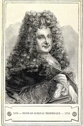Porträt von Nicolas Boileau Despréaux (1636 - 1711), Gravur 19. Jahrhundert