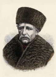 Porträt von Nils Adolf Erik (Eric) Baron Nordenskjöld (Nordenskiöld) (1832-1901), schwedischer Naturforscher und Entdecker. Gravur aus dem späten 19. Jahrhundert.