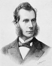 Porträt von Numa Denis Fustel de Coulanges (1830 - 1889). Gravur des späten 19. Jahrhunderts in „Histoire de France“ von H. Martin.