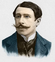 Porträt von Paul Adam (1862-1920), französischer Schriftsteller.