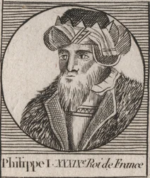 Porträt von Philipp I. (1060 - 1108), König von Frankreich - Gravur aus „Instruction sur l