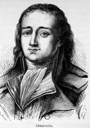 Porträt von Pierre Gaspard Chaumette (1763-1794), französischer Politiker, Mitglied des Cordeliers-Clubs und Ankläger - Syndikus der Insurrektionsgemeinde von Paris... Er wurde verhaftet und mit extremistischen Gastgebern guillotiniert