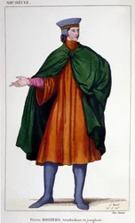 Porträt von Pierre Rogiers, Jongleur und Troubadour des 12. Jahrhunderts