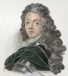 Porträt von Prinz Eugen von Savoyen-Carignan (1663-1736), französischer Militär. Gravur des 19. Jahrhunderts