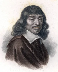 Porträt von René Descartes, graviert im 19. Jahrhundert