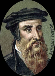 Porträt von Robert Estienne (1503-1559), französischer Drucker.