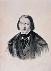Porträt von Robert Schumann (Gravur)