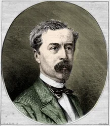 Porträt von Sir Richard Wallace (1818-1890), englischer Philanthrop und Kunstsammler. Gravur von 1872