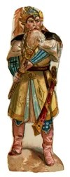 Porträt von Tamerlan (1336-1405) (oder Timur Lang, „Timur der Lahme“). Chromolithographie, Ende des 19. Jahrhunderts