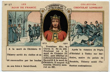 Porträt von Thierry III., König der Franken von 673 bis 691, Anfang des 20. Jahrhunderts