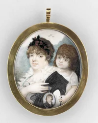 Porträt einer Mutter und eines Kindes, ca. 1810-20