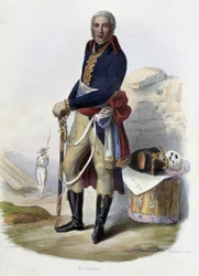 Porträt des französischen Generals Jean Victor (Jean-Victor) Moreau (1763-1813) - in „Le Plutarque français“, Ed. Mennechet, Paris