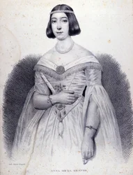 Porträt der Sängerin Anna de La Grange (1824-1909).