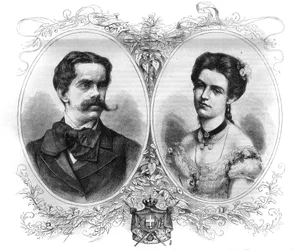 Porträts von Prinz Umberto I von Italien