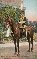 Prinz Alexander von Teck zu Pferd, um 1905