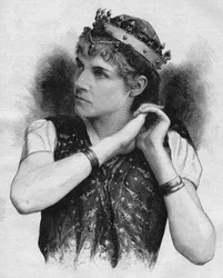 Rose Caron (1857-1930), französische Sängerin in Salammbo von Louis Etienne Ernest Reyer im Jahr 1892