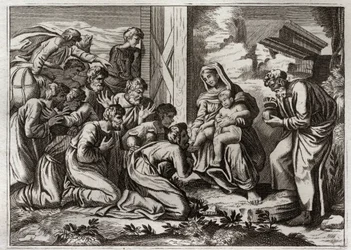 Bibel von Royaumont, Neues Testament: Anbetung der Weisen.