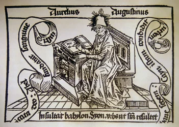 Heiliger Augustinus, aus „De civitate dei“ (Die Stadt Gottes) von Heiliger Augustinus von Hippo (354-430)