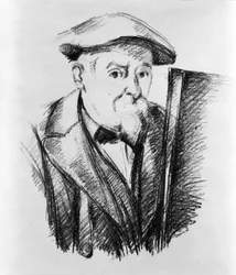 Selbstporträt von Paul Cézanne (1839-1906), französischer Maler.