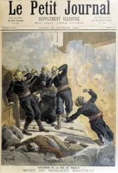 Sergeant Bauchat starb während der Feuerwehr nach der Explosion in der Rue de Reuilly. Illustration aus dem „Le Petit Journal“ von 1894