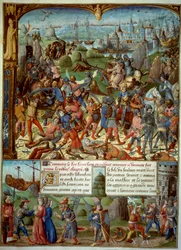 Siebter Kreuzzug (1248-1254): Ludwig IX. und seine Brüder werden gefangen genommen (oben)