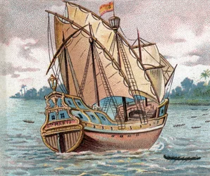 Spanische Karavelle Ende des 15. Jahrhunderts - Karavelle Segelschiff 15. Jahrhundert