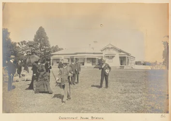 Die Herzogin von York im Garten des Regierungshauses, Brisbane