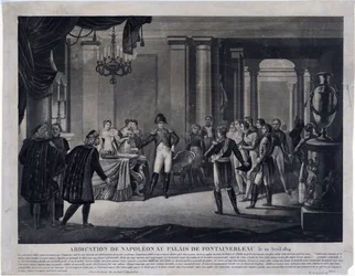 Die Abdankung Napoleons in Fontainebleau am 11. April 1814