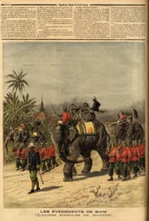 Die Armee von Siam (Thailand). Gravur in „Le petit journal“ 29/07/1893. Sammlung Selva