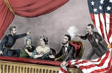 Die Ermordung Abraham Lincolns durch John Wilkes Booth im Ford