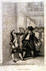 Der Herzog von Antin (Louis Antoine de Pardaillan de Gondrin, Marquis, dann Herzog von Antin) (1665-1736) bei der Provinzialen Freimaurer-Großloge