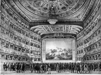 Das Fenice-Theater in Venedig. Frühes 19. Jahrhundert