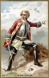 Der Marquis von Montcalm de Saint-Véran (1712 - 1759), französischer General. Chromolithografie des 19. Jahrhunderts.