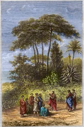 Die Schule des Pythagoras - Pythagoras unter seinen Schülern in Crotona (1879)