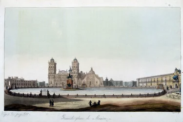 Der Zócalo: Der große Platz von Mexiko-Stadt. In „Das alte und moderne Kostüm“