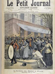 Die Heilsarmee in Paris (Unordnung auf der Straße) - in „Le Petit Journal“ vom 20.02.1892
