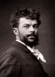 Der Künstler Georges Haquette porträtiert anlässlich des Salons von Paris 1883