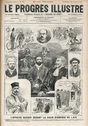 Der Fall Joseph Vacher, „Der Hirtenmörder“ (1869-1898), vor dem Schwurgericht des Départements Ain - Titelblatt von „Le Progrès illustré“ vom 30. Oktober